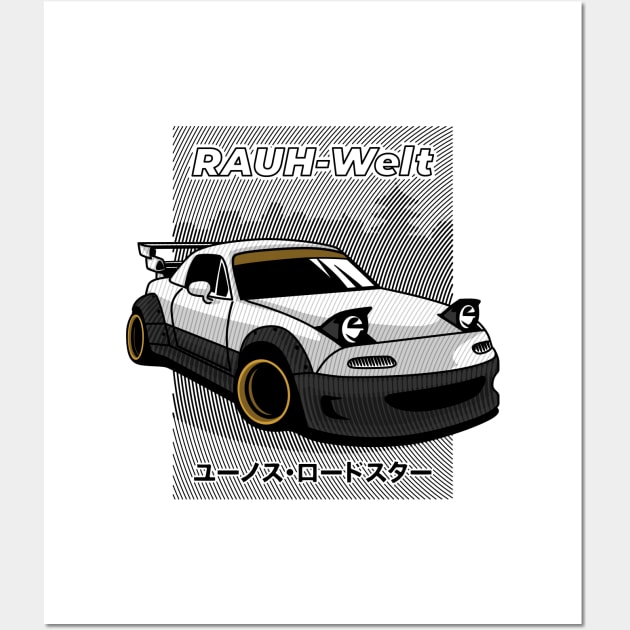 JDM car mazda miata rauh-welt Wall Art by celengan